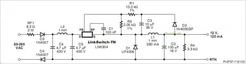 1W PSU on LNK305