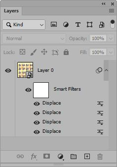 Duplicated Displace filters