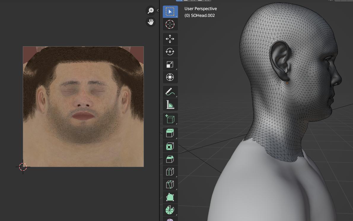 Head texture for UV