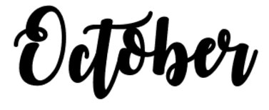 October Font image