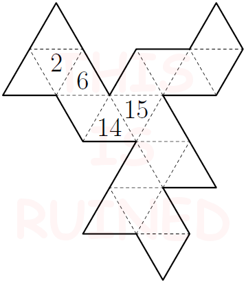 Net of 20 triangles