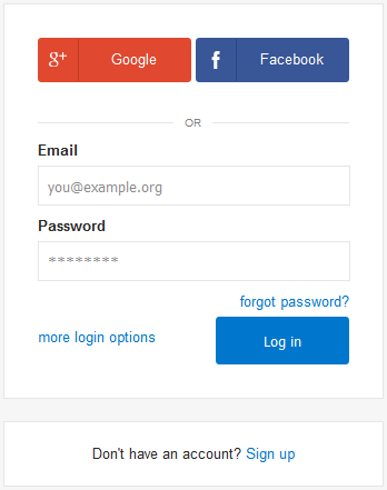 login window