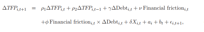 X is the control variables included in the code, and a and b are fixed effects