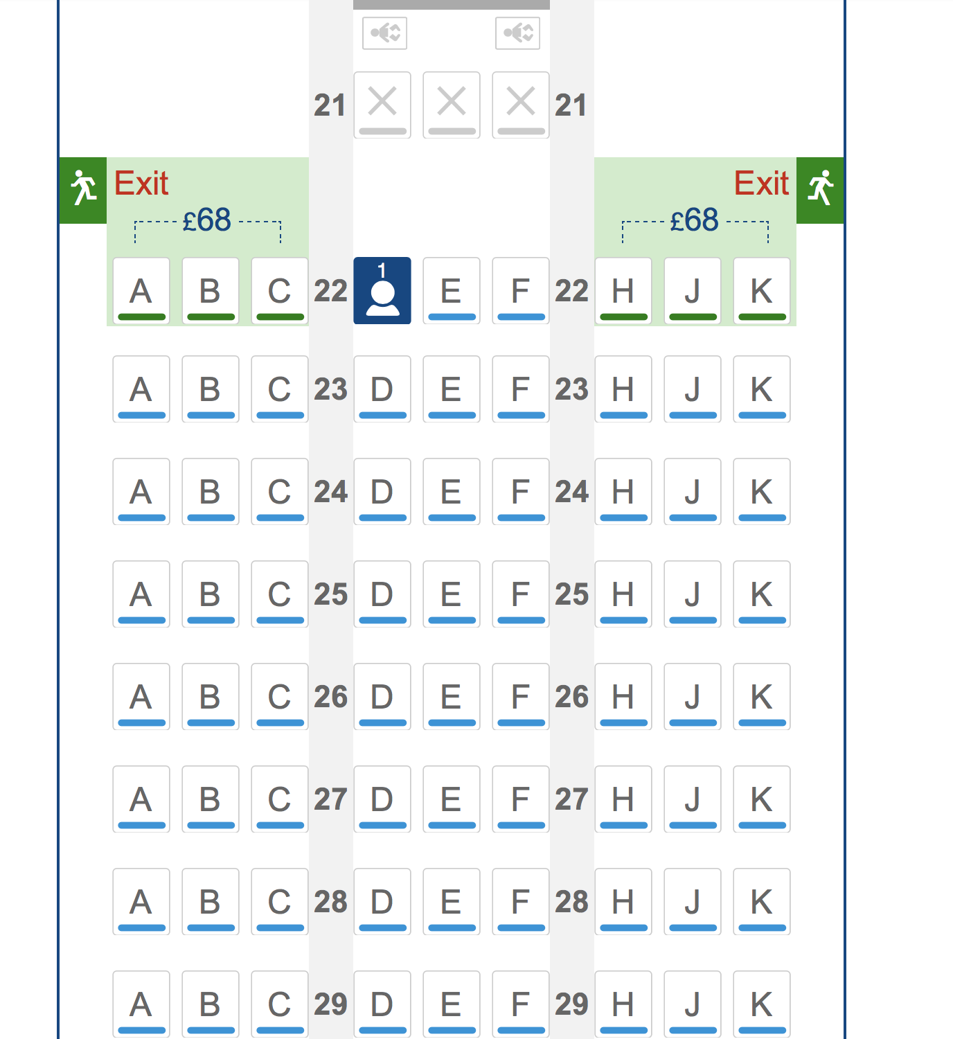 rows 21 to 29