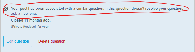 Post notice with feedback circled