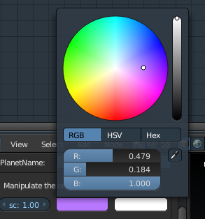 color picker with rgb