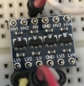 header pins not soldered to logic level converter PCB