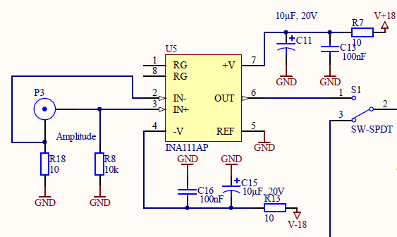 Instrumentation amplifier circuit