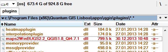 Copy the dll into QGIS Lisboa plugins folder