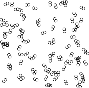 Snapshot of nitrogen gas molecules