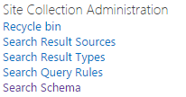 SITE COLLECTION search schema : can be modified