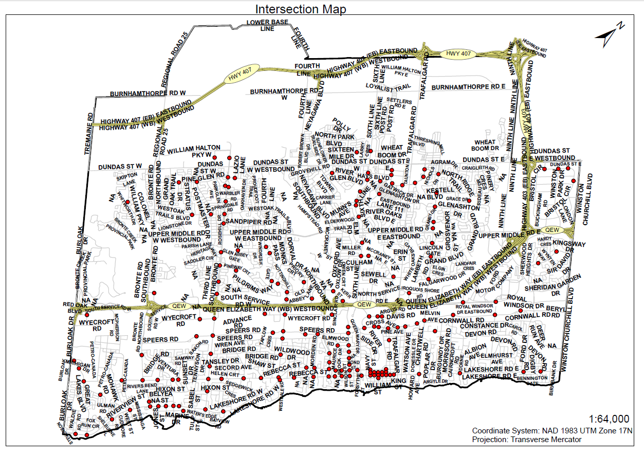 Intersection Map of City