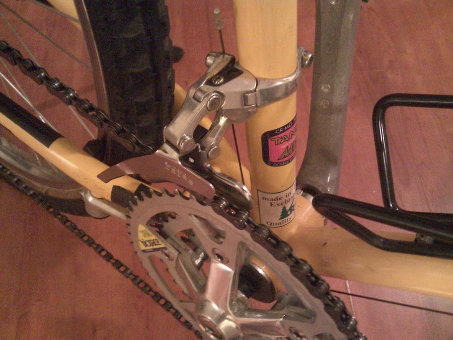 view of the derailleur adjustments