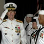 US Navy 041015-N-0000F-001 Vice Adm. Charles L. Munns salutes as he passes through side boys as the new Commander, Naval Submarine Forces