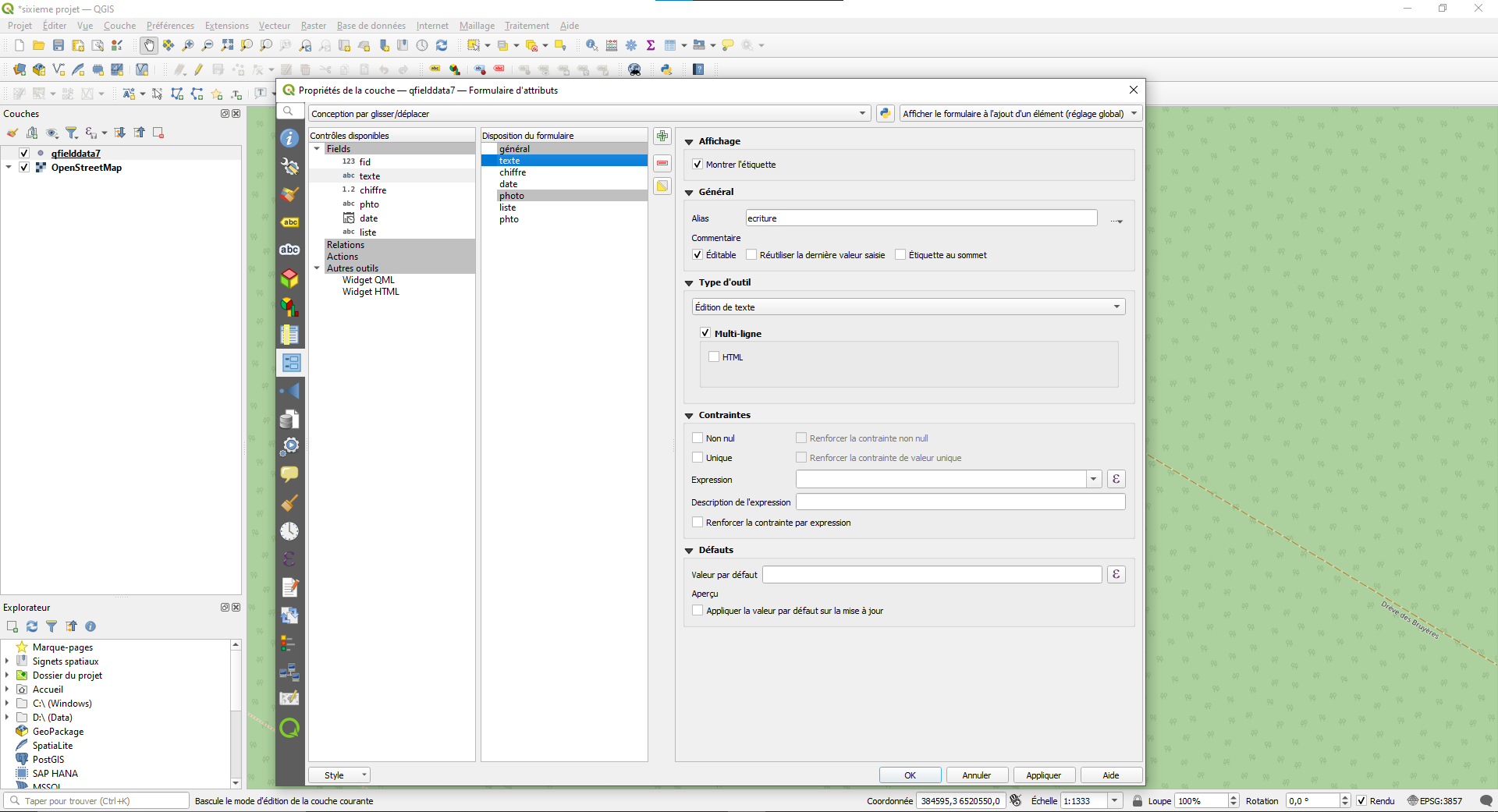 Attribute Form on Qgis 3.22