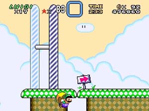 Super Mario World - level end gate