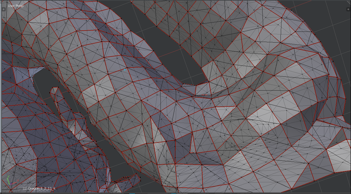 triangulated mesh with two types of edges