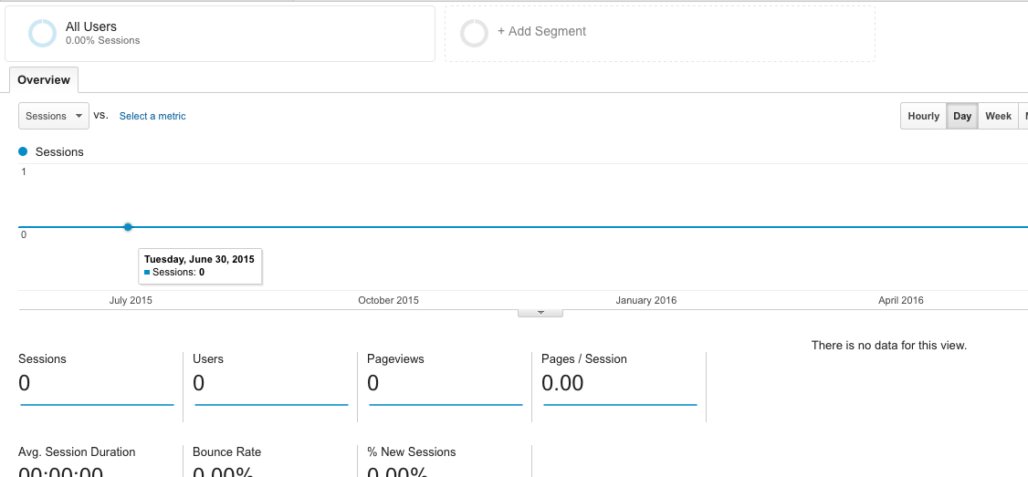 Filtered Audience Overview