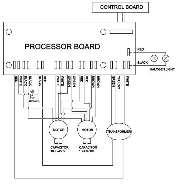 Circuit diagram of range hood