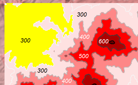 Highlighted region