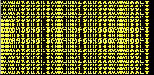 WWVB AM modulation, decoded to bits