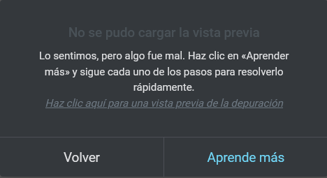 No se pudo cargar la vista previa