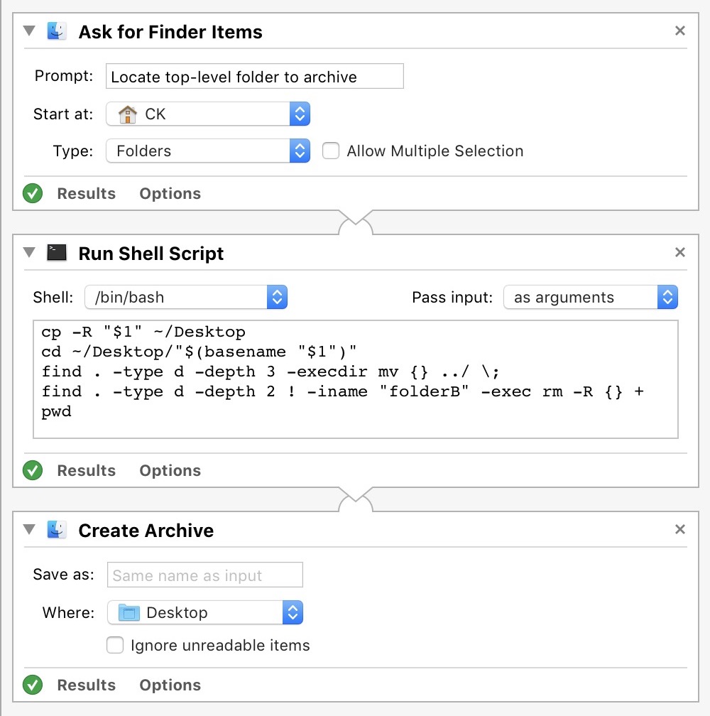 Automator Workflow