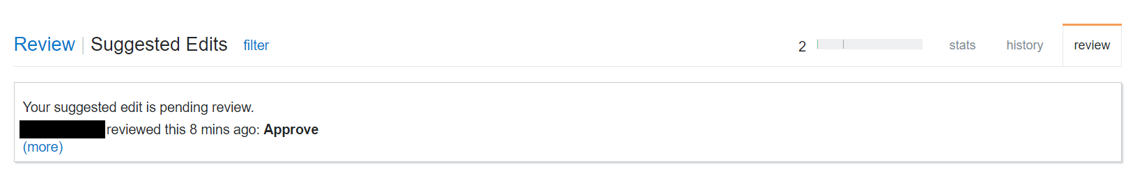 Your edit is pending review
