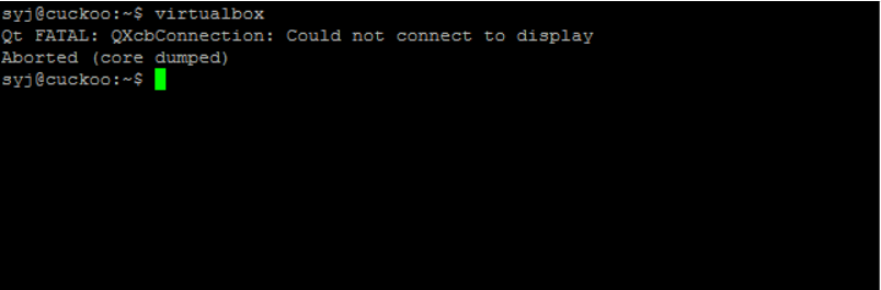 Virtualbox - Qt FATAL: QXcbConnection: Could Not Connect To Display ...