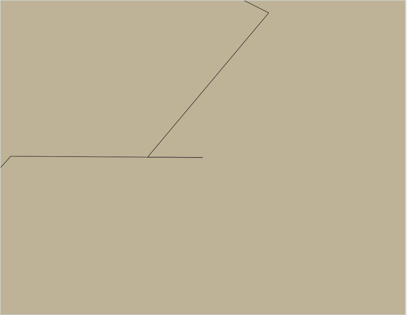 Edge 52 goes down at an acute angle, Edge 53 goes to the right, and then edge 54 goes to the left across edge 53. Edge 52 touches edge 54 but doesn't actually cross it.