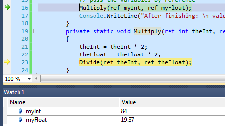 Select the original method in your call stack to view their values