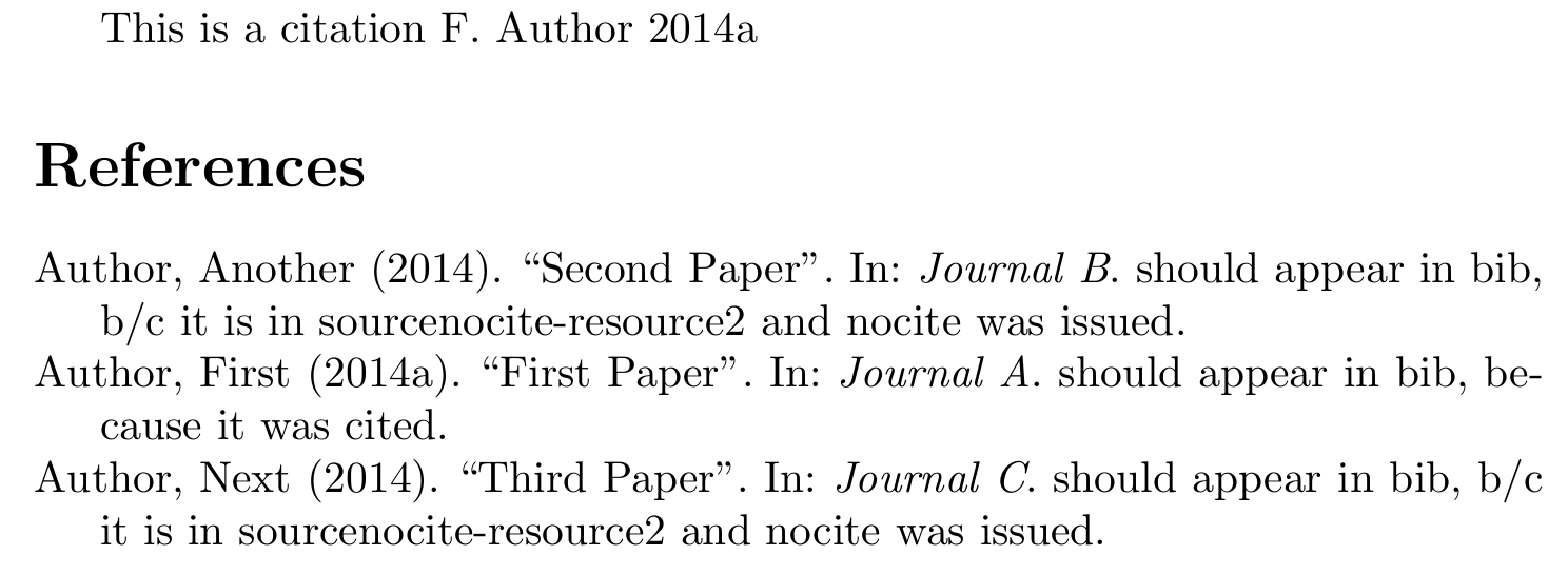 citing - \nocite{*} for single bibdatasources with biblatex/biber - TeX ...