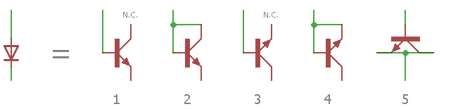 BJT as diode - choices