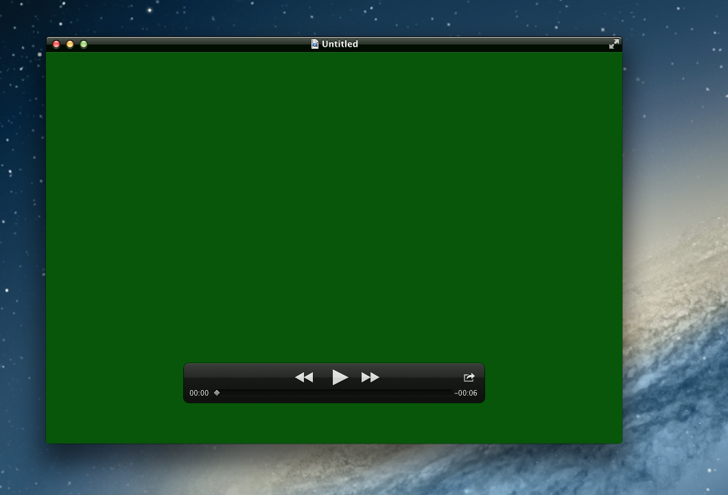 Green screen recorded with QuickTime on OS X