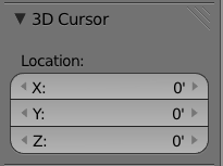 The 3D Cursor panel