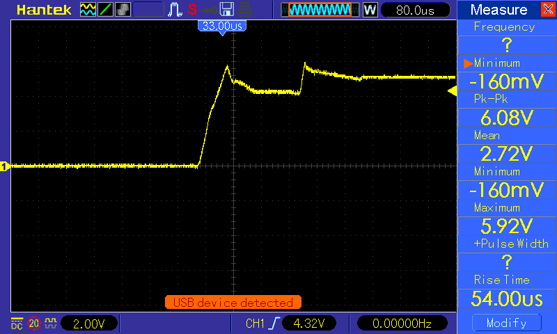 Output of AMS1117 5V regulator after turning on main switch