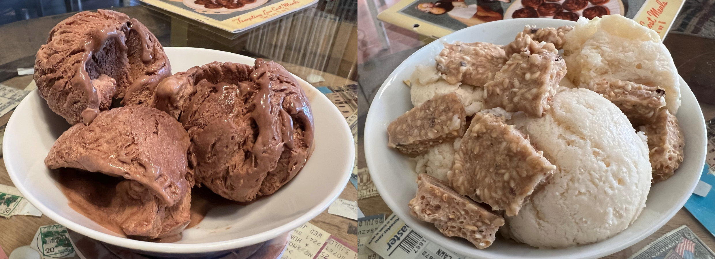 Chocolate Ice Cream and Vanilla Ice Cream from evaporated milk compared.