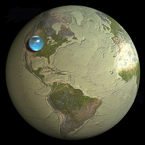 USGS water on earth representation