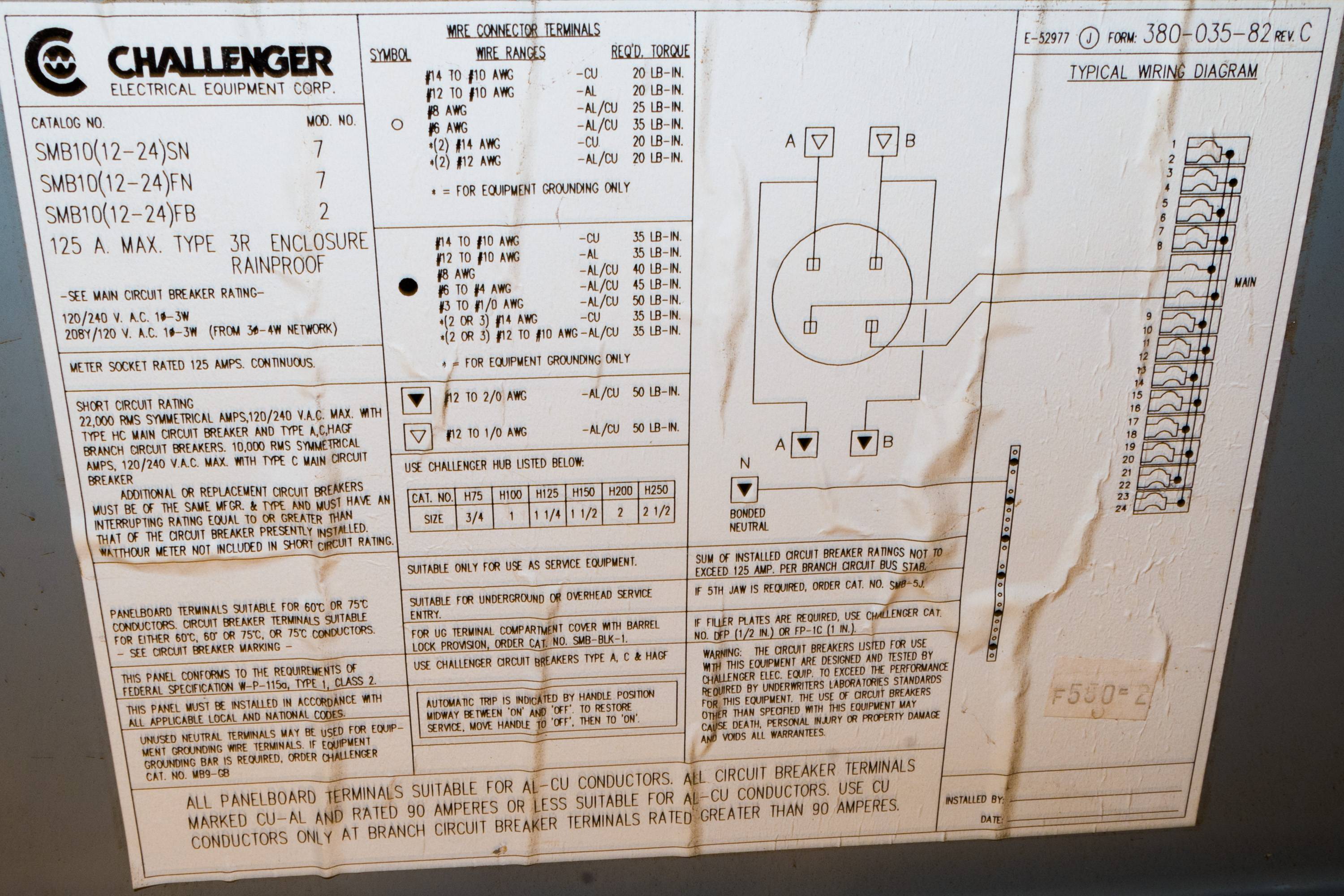 breaker panel label