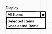 Dropdown display selection