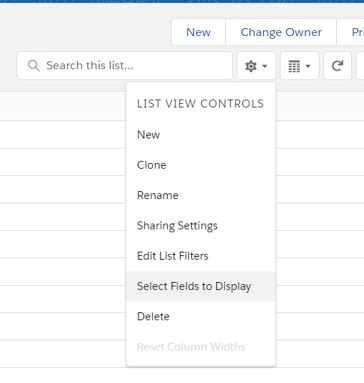 List View controls