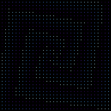 Ulam spiral up to 1024, beginning down then right.