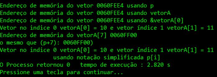 tela da execução do código acima