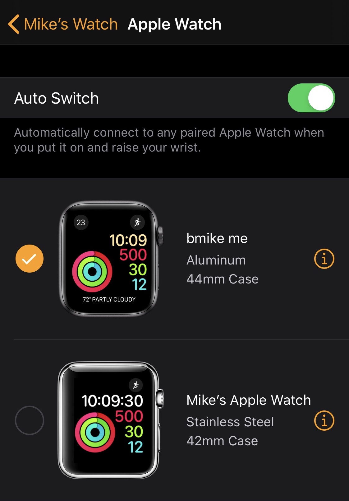 multiple watches can ping one phone