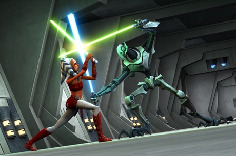 Grievous fighting with Ashoka