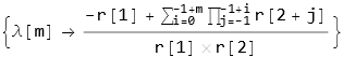 Solution for lambda[i]