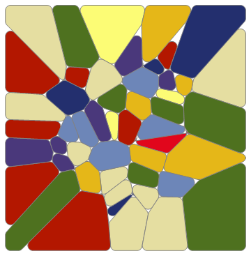 rounded Voronoi tiles