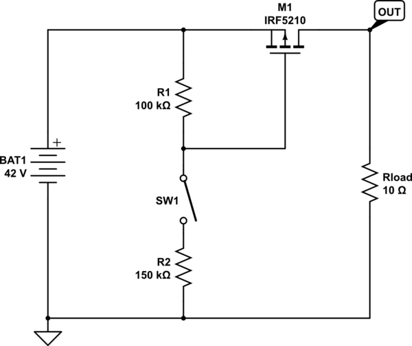 the actual MOSFET configuration suggested by Simon