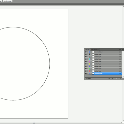 Deleting layers in Illustrator