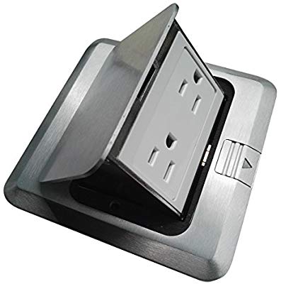 Pop-up floor receptacle